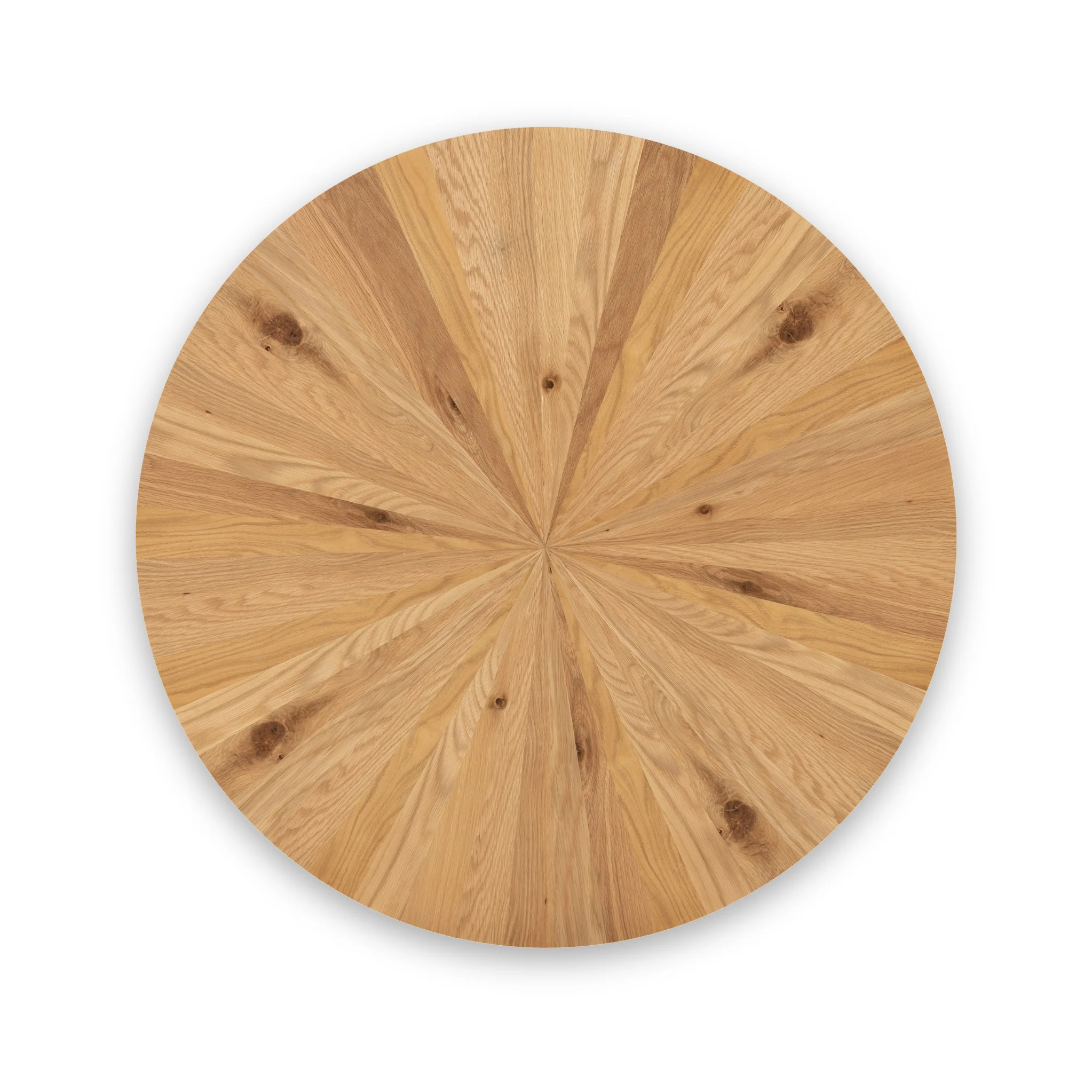 Sunburst Oak Round Dining Table - Image 3