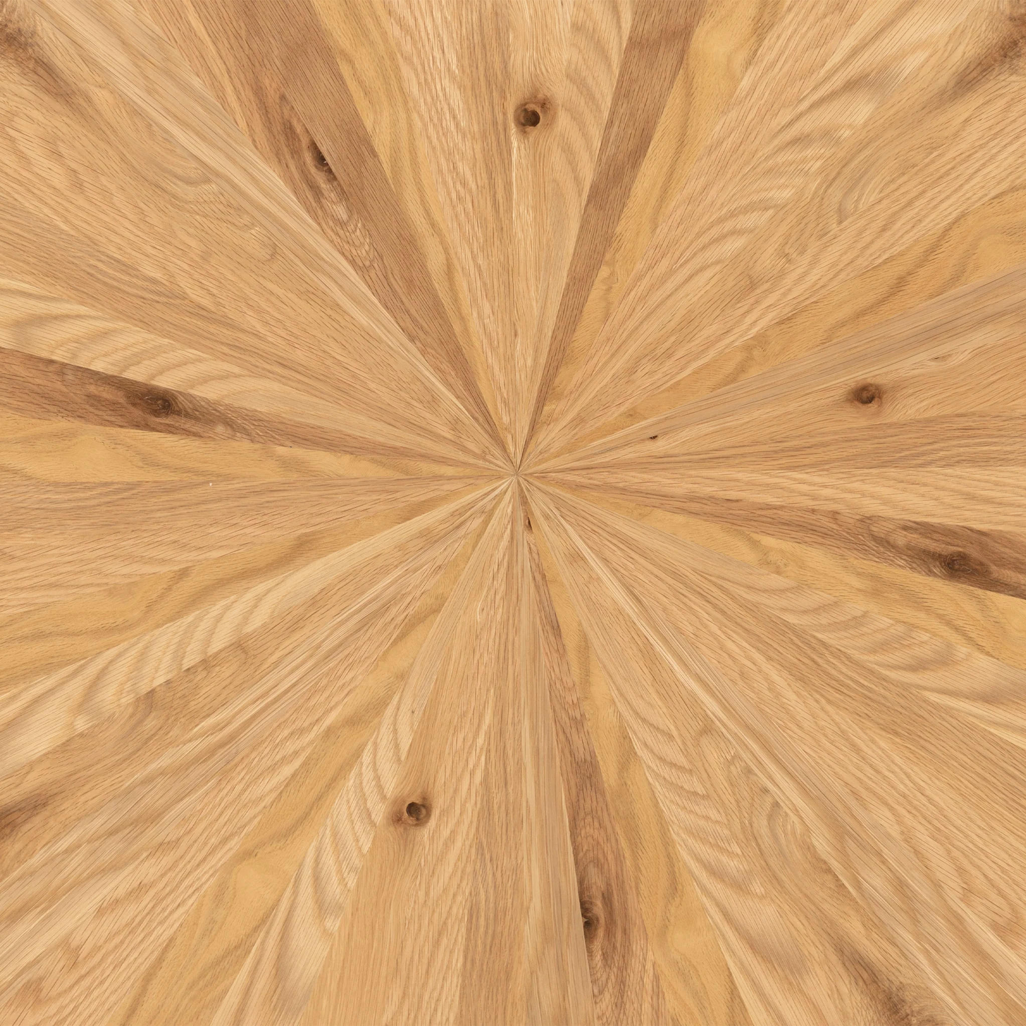 Sunburst Oak Round Dining Table - Image 9