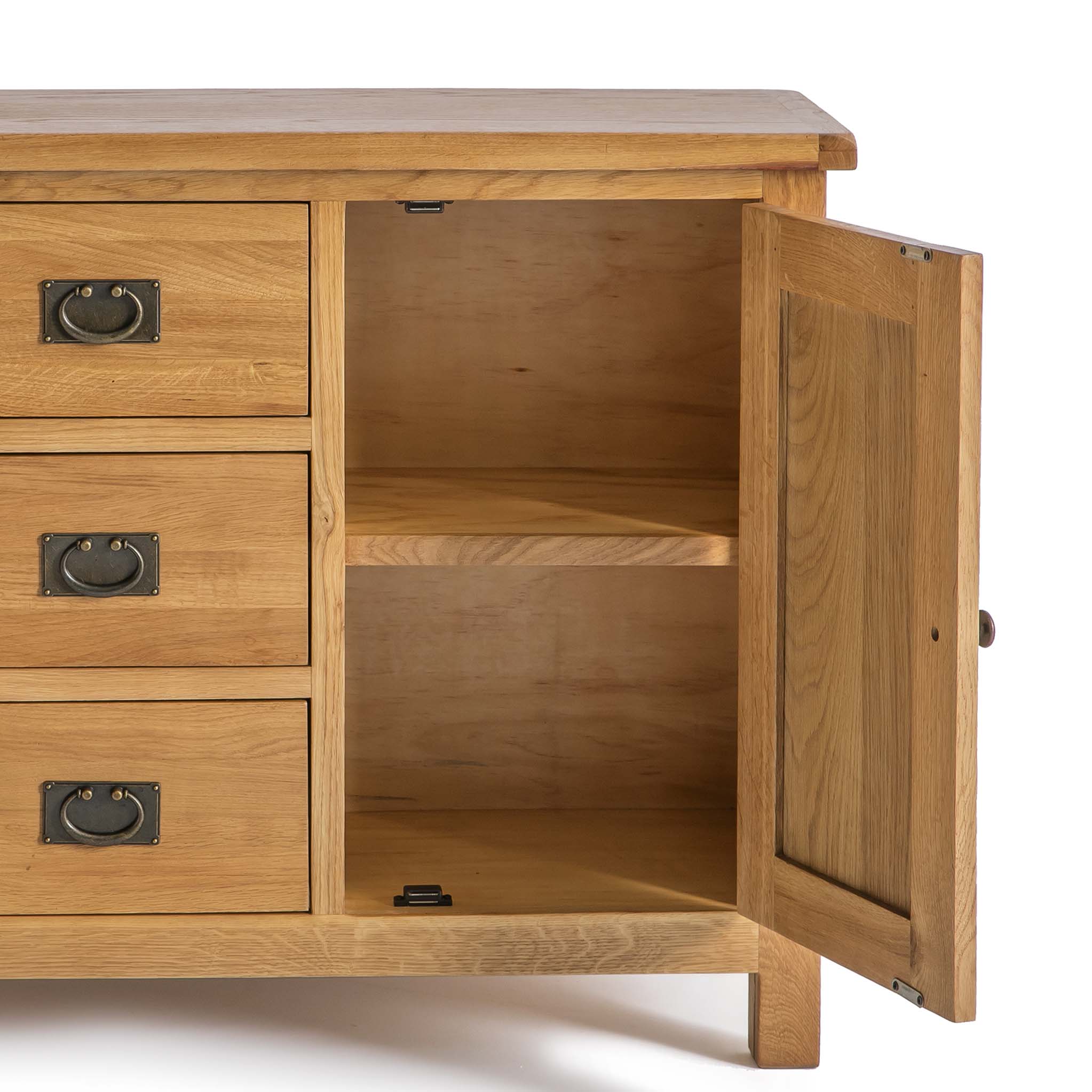 Surrey Oak 3 Drawer Sideboard - Image 14