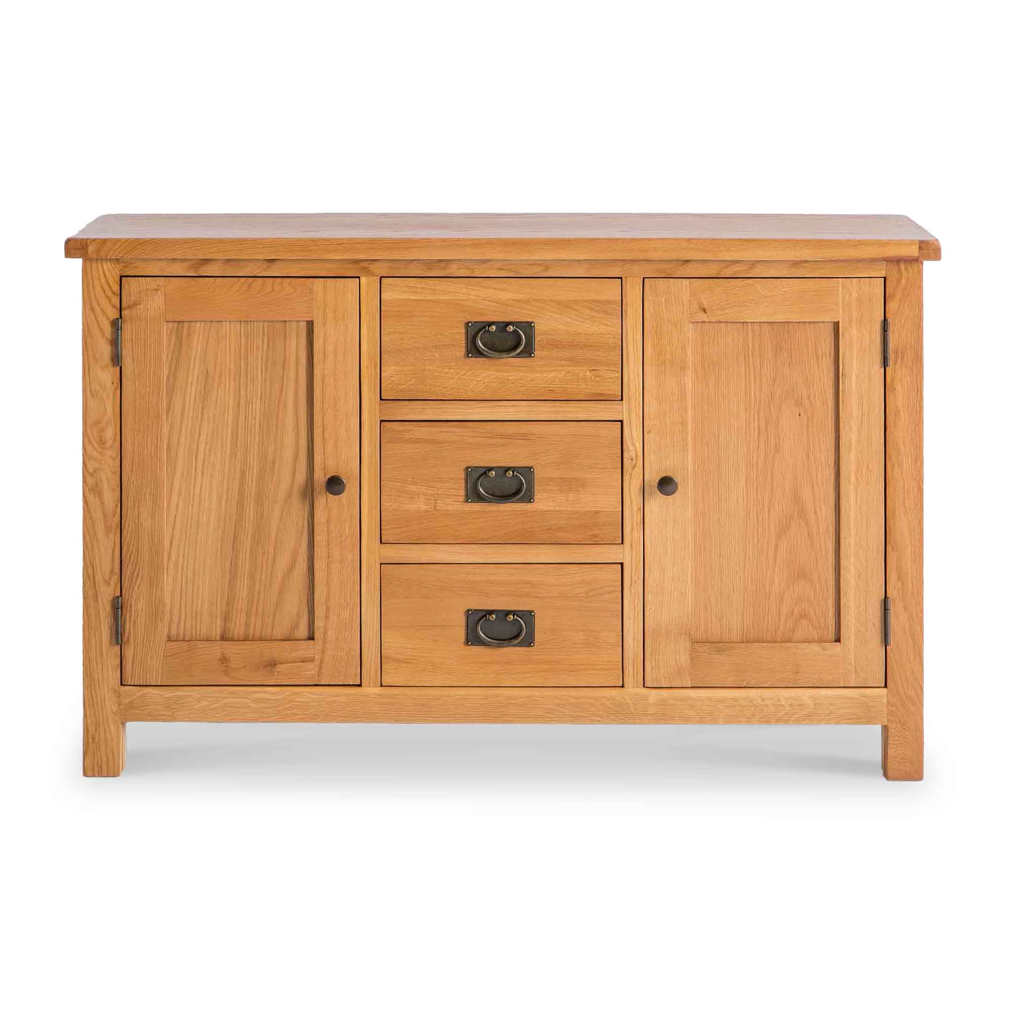 Surrey Oak 3 Drawer Sideboard - Image 4