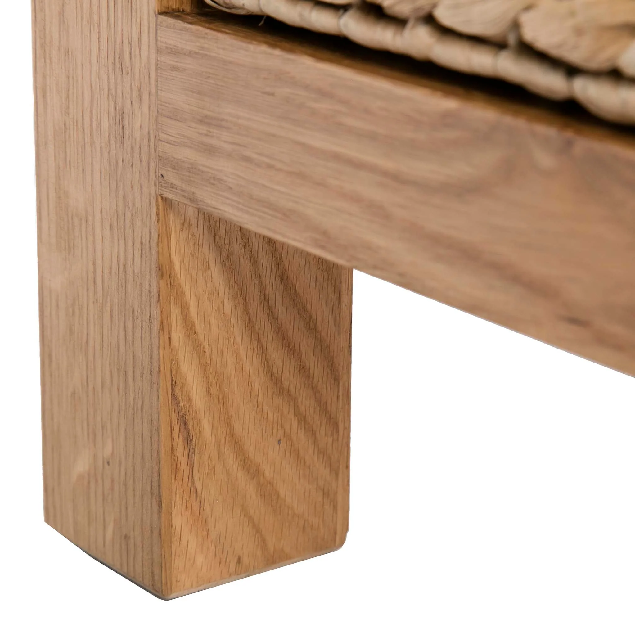 Surrey Oak Hall Bench with Baskets - Image 13