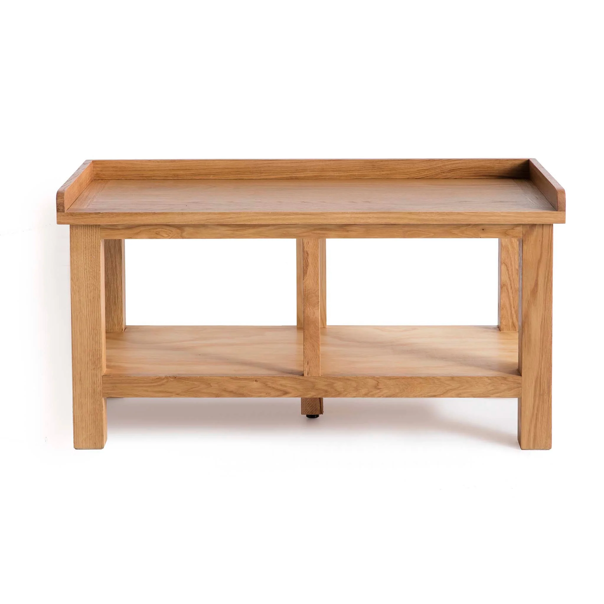 Surrey Oak Hall Bench with Baskets - Image 5