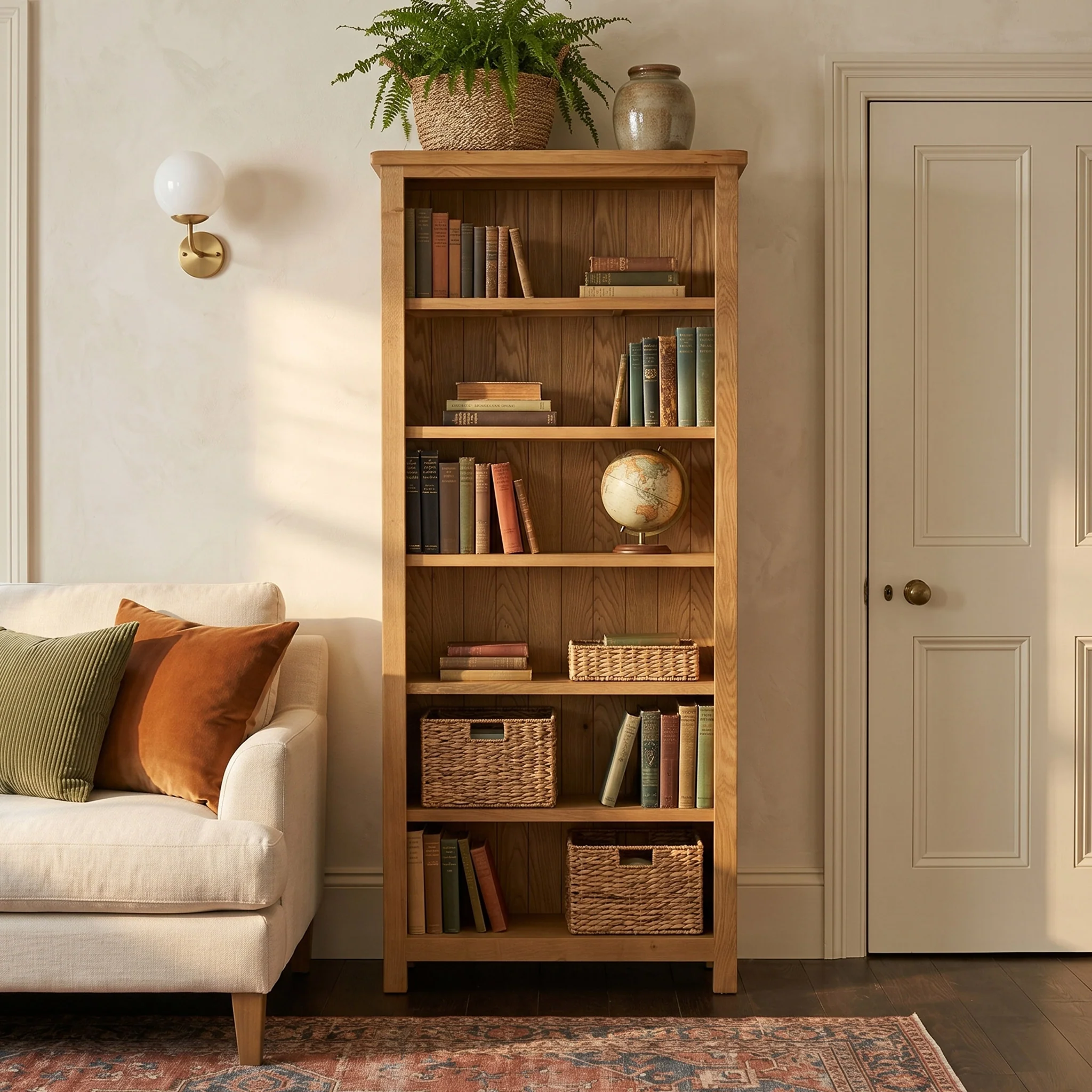 Surrey Oak Large Bookcase - Image 2