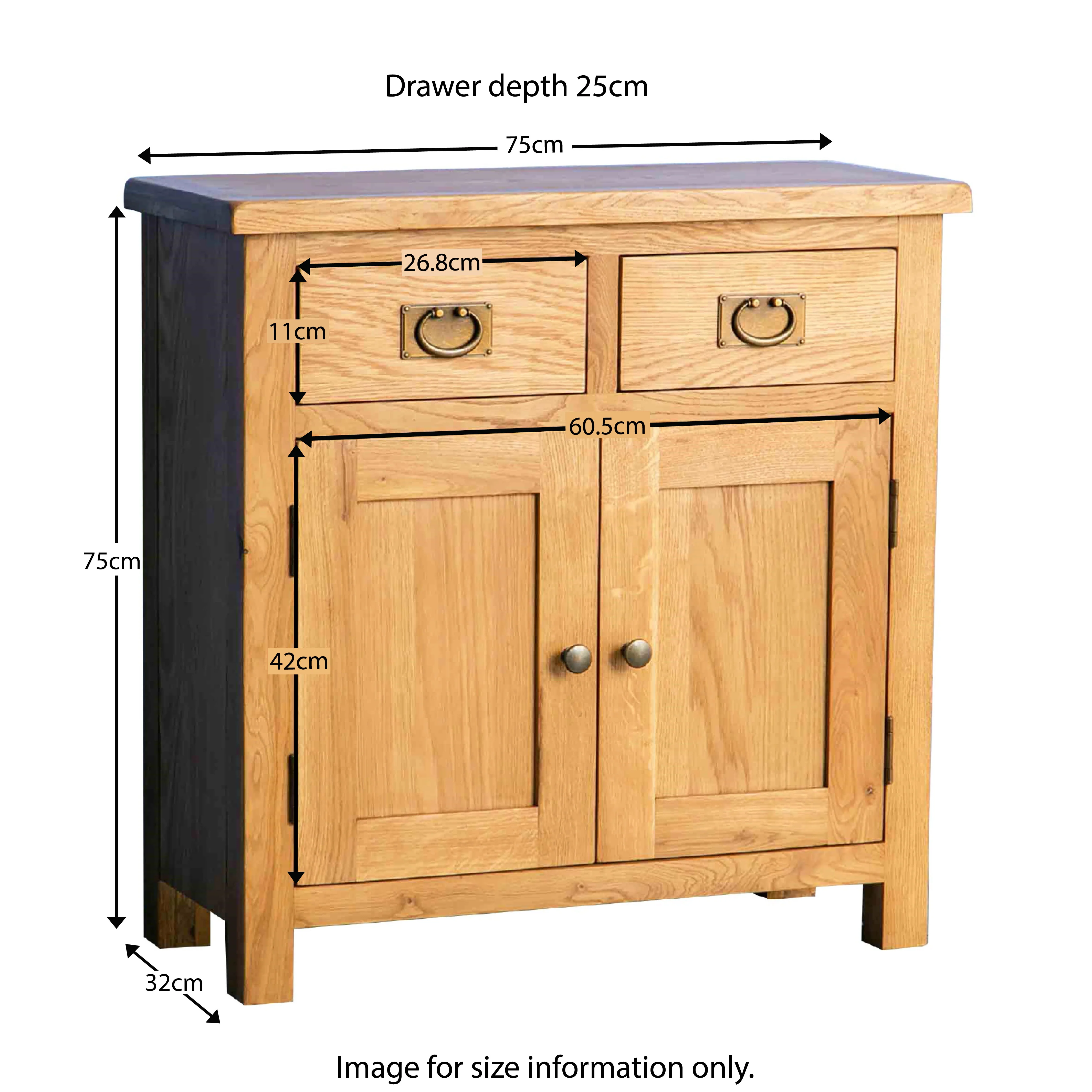 Surrey Oak Mini Sideboard - Image 22