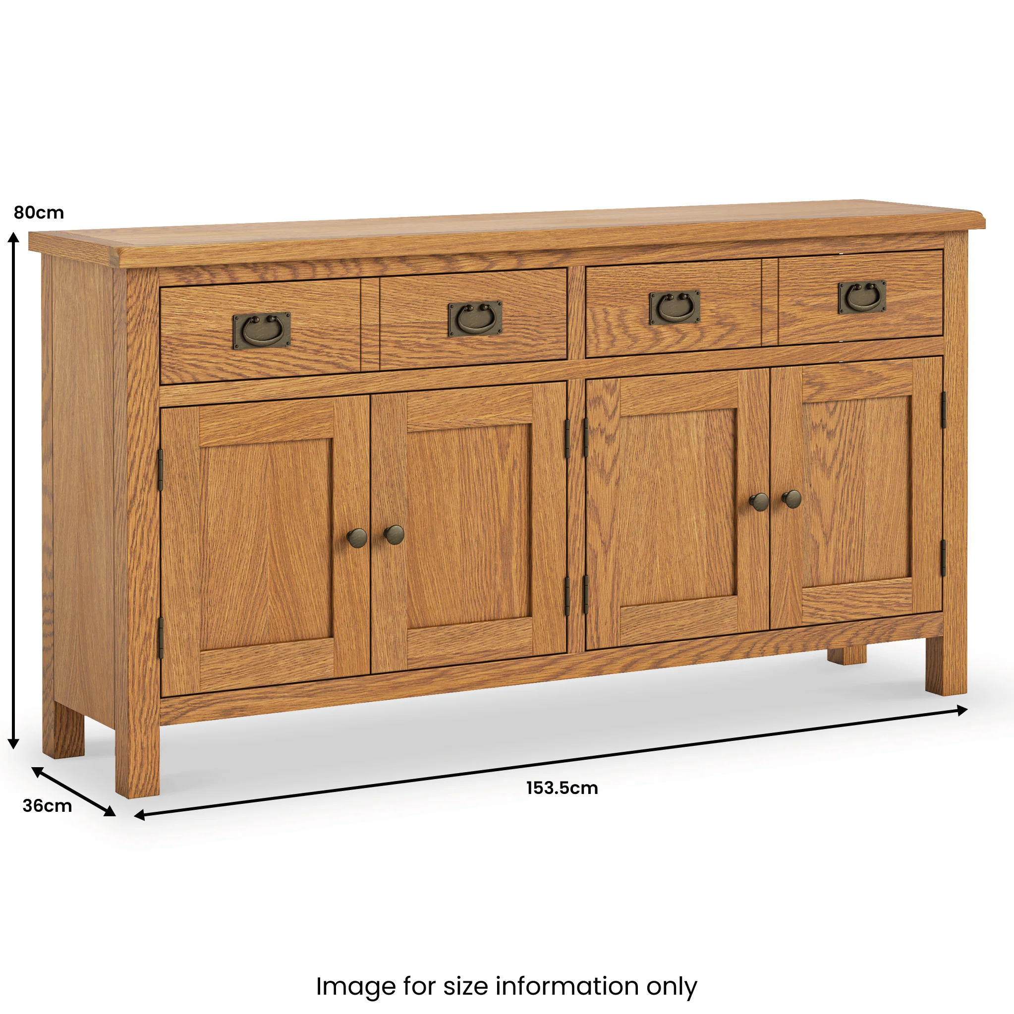 Surrey Oak Extra Large Sideboard - Image 18