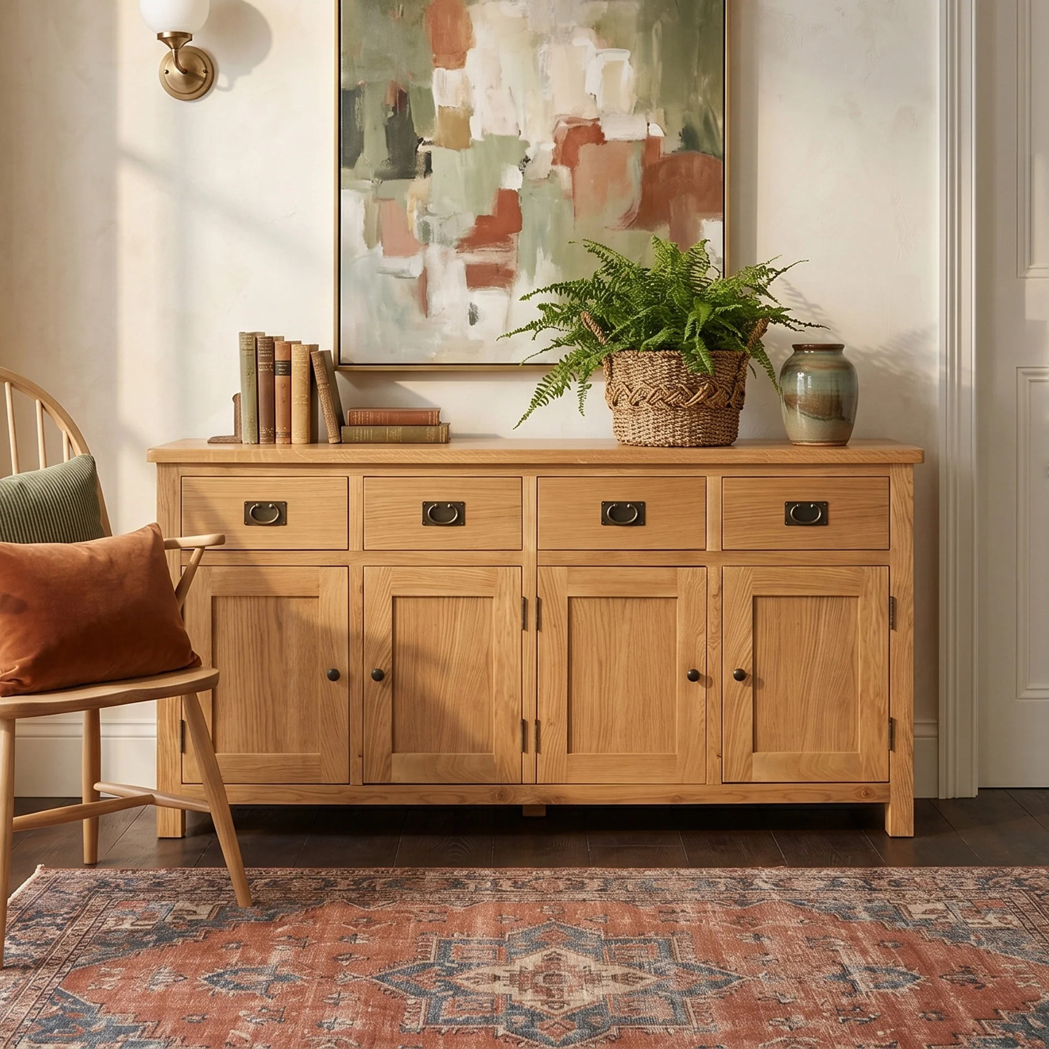 Surrey Oak Extra Large Sideboard - Image 2