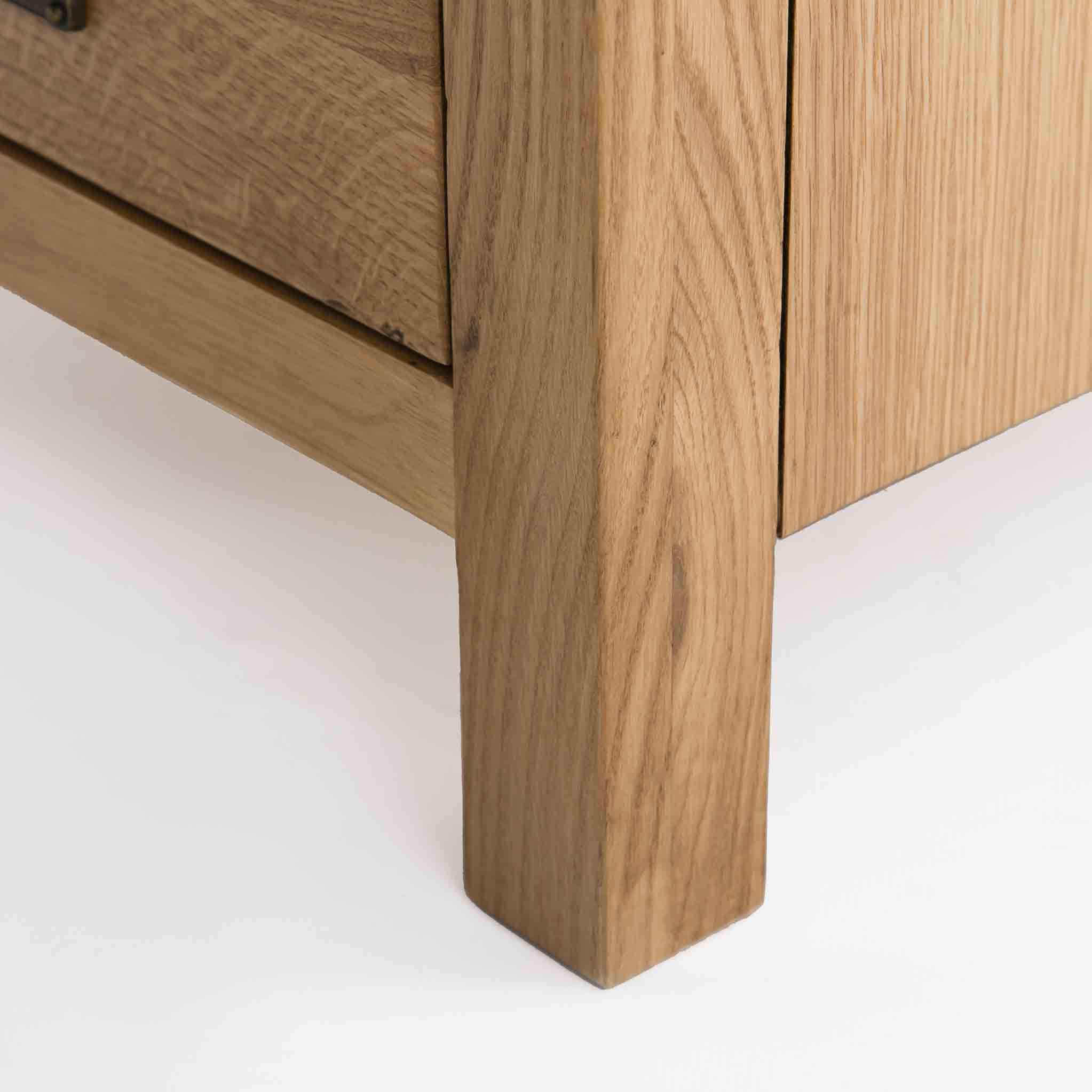 Surrey Oak Slim Bedside Table - Image 8