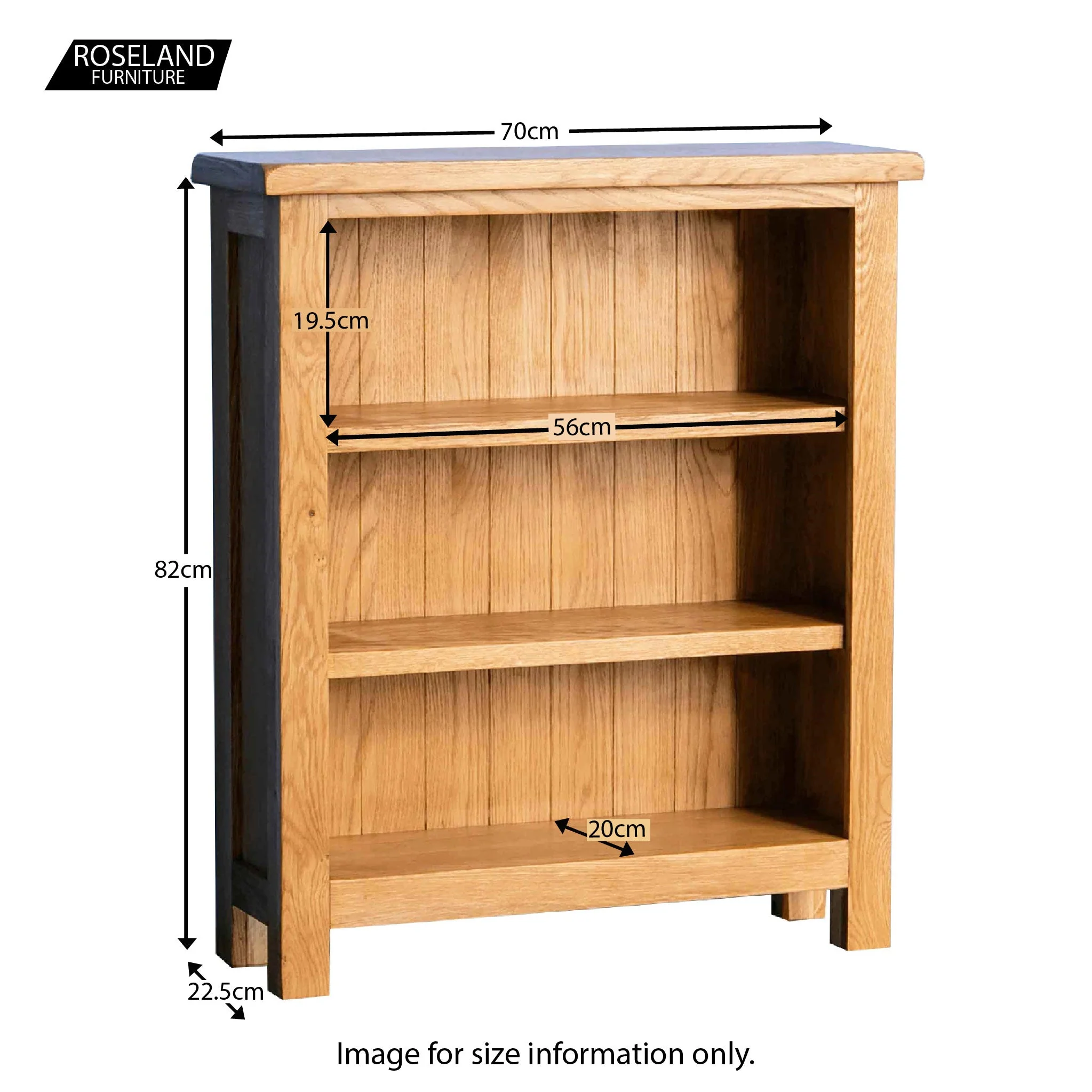 Surrey Oak Small Bookcase - Image 14