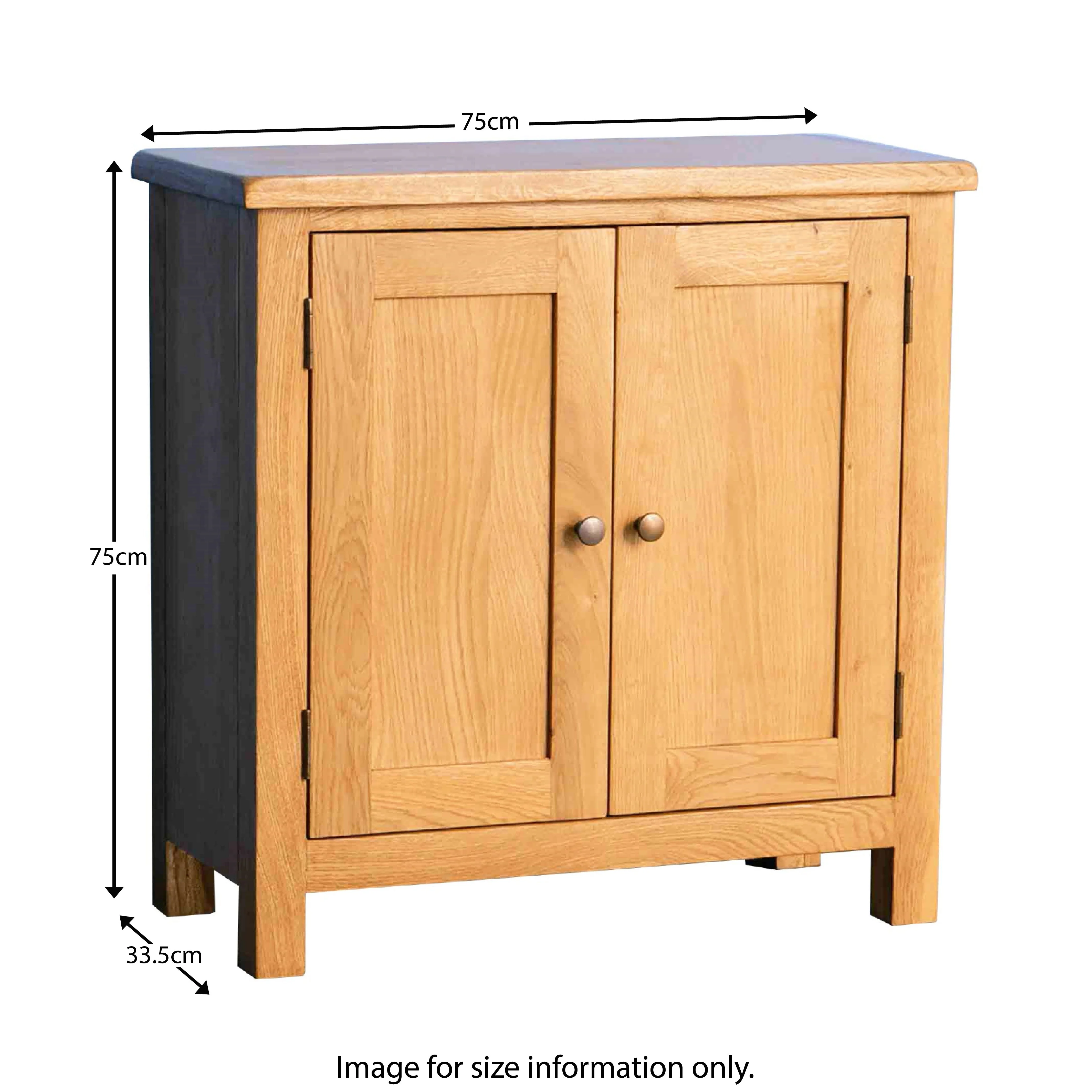 Surrey Oak Small Cupboard - Image 20