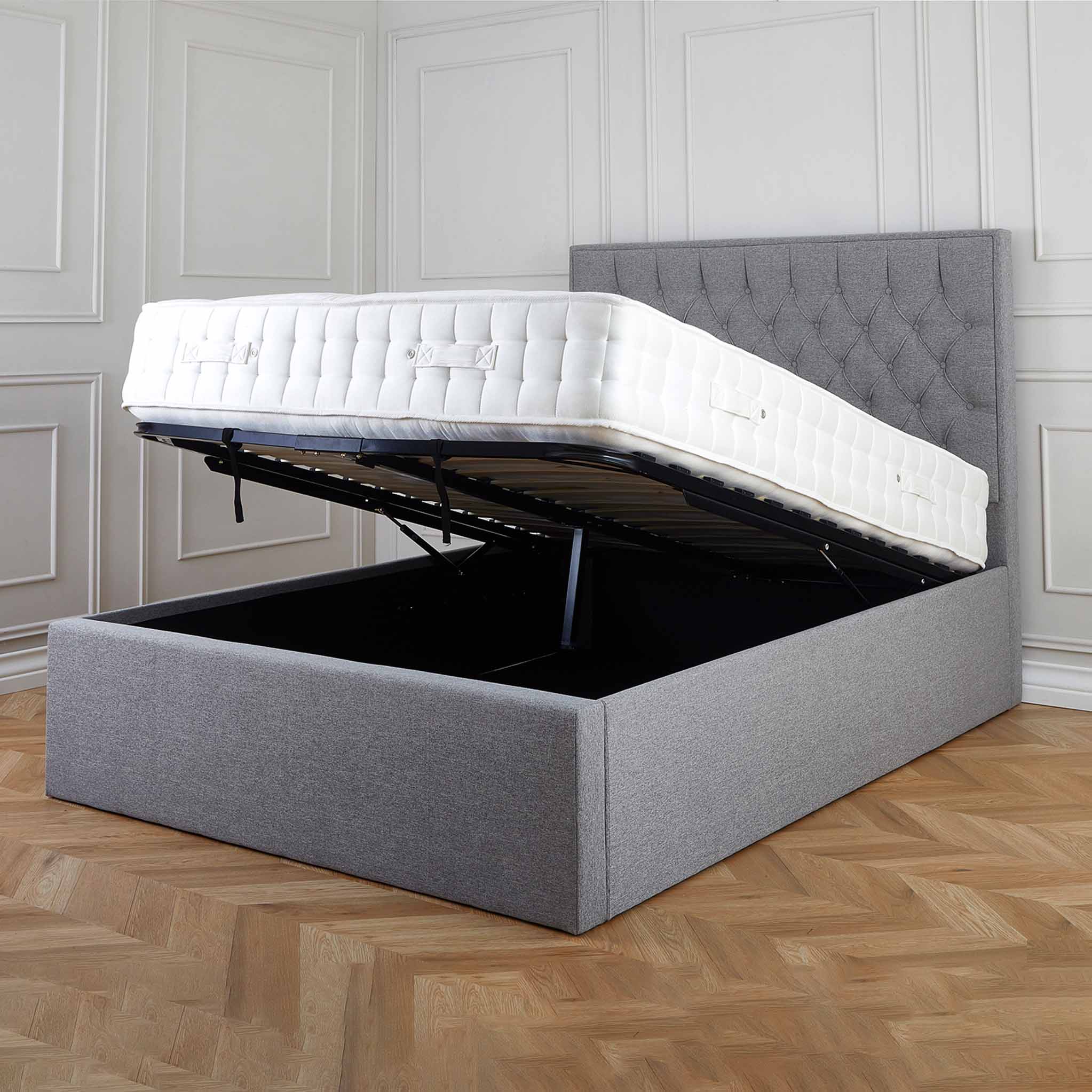 Sutton Upholstered Ottoman Storage Bed Frame - Image 27