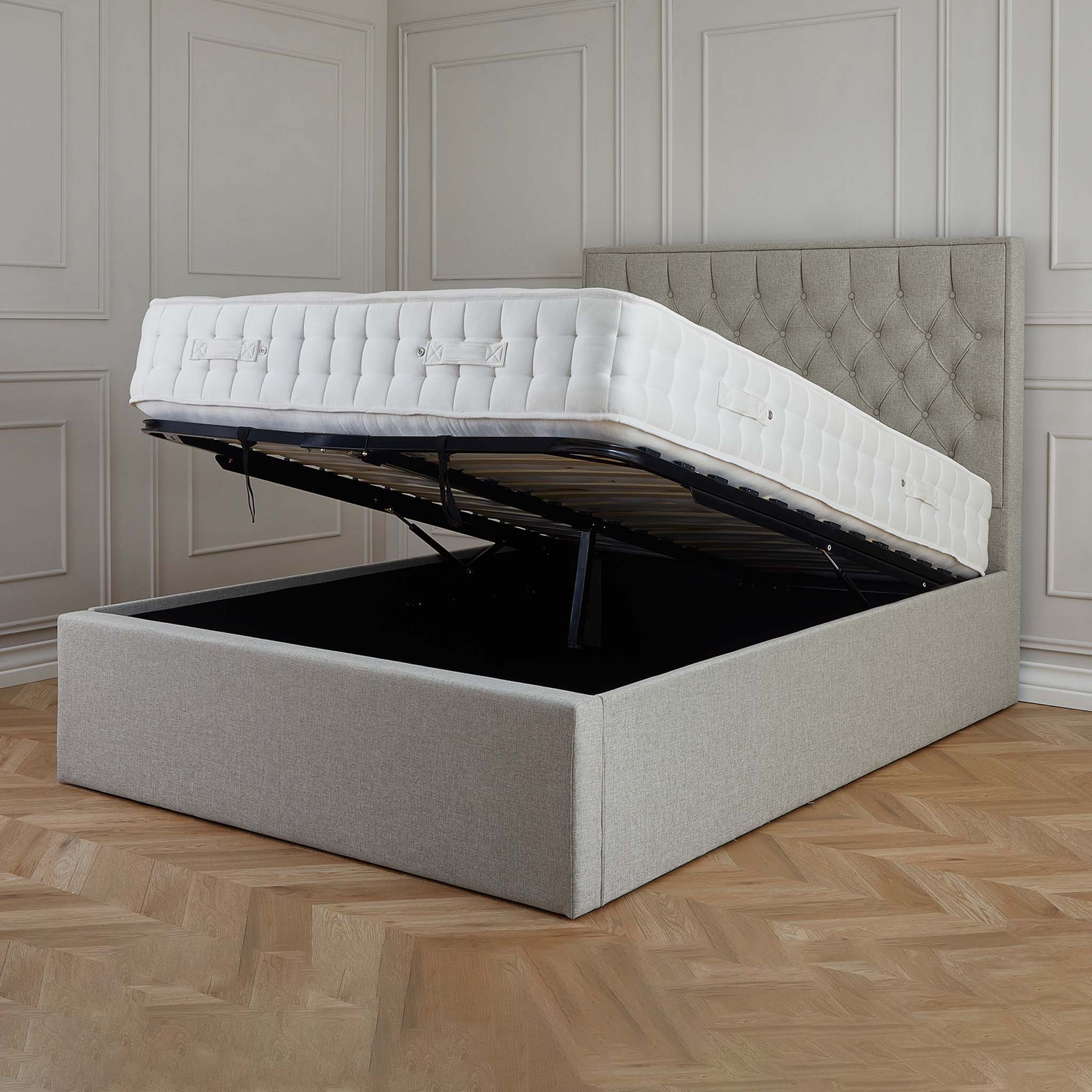 Sutton Upholstered Ottoman Storage Bed Frame - Image 6