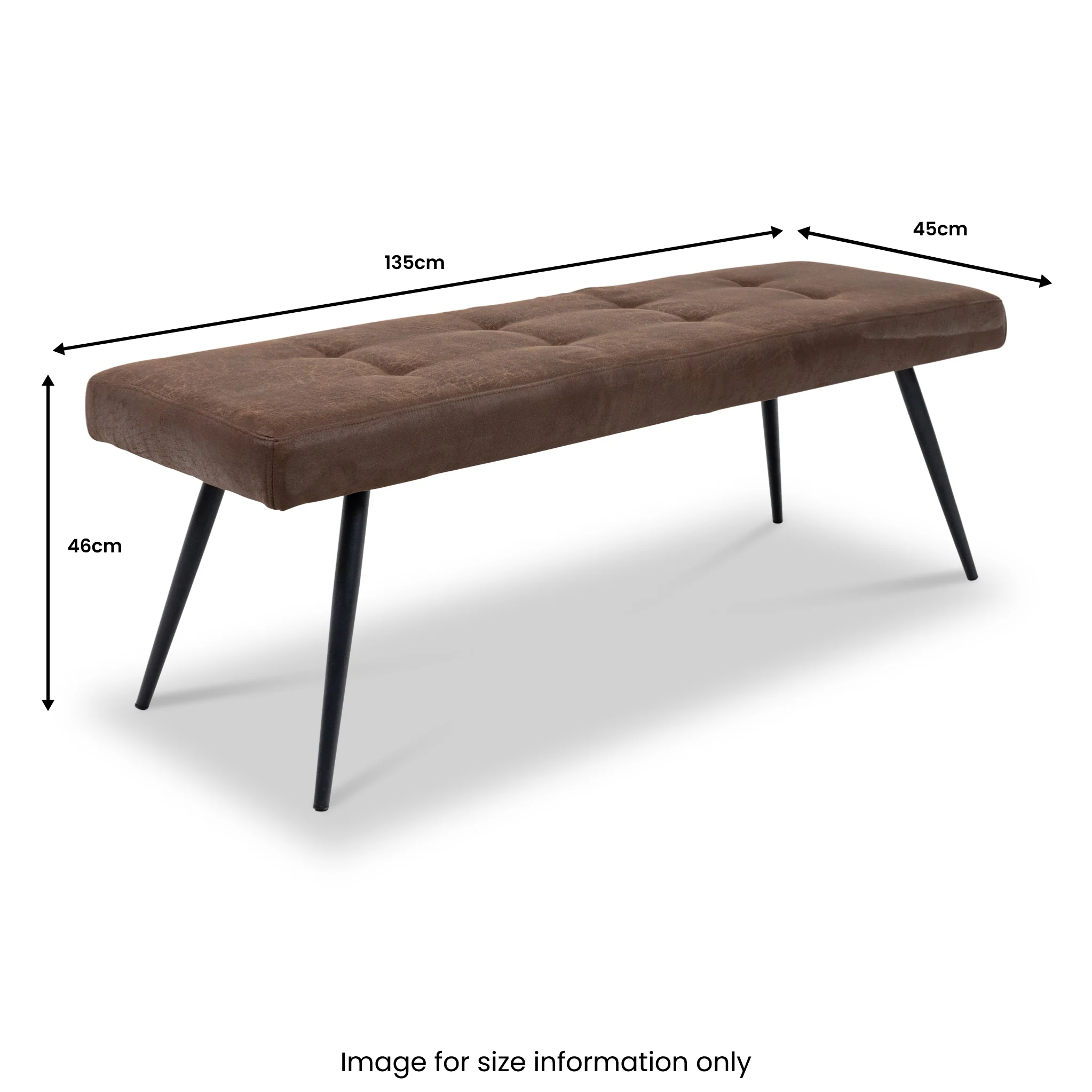 Sutton Soft Faux Leather Dining Bench - Image 3
