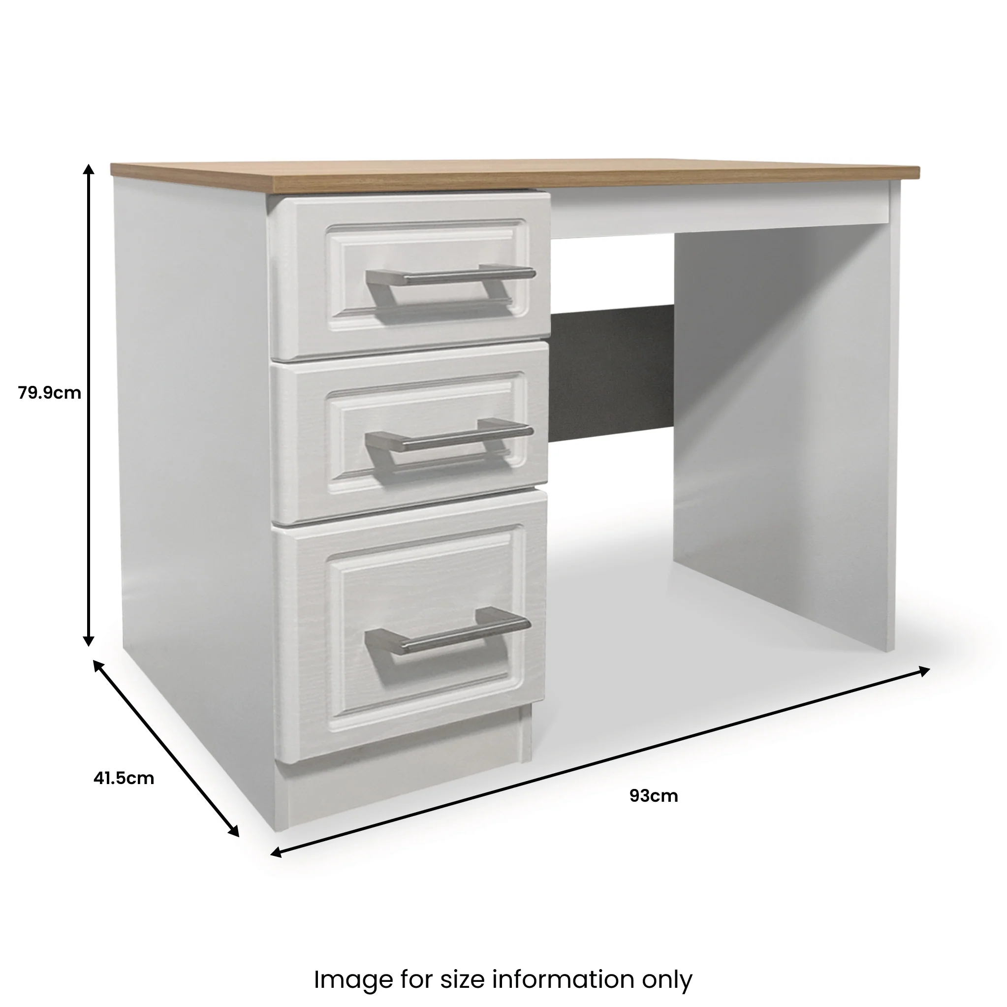 Talland White Dressing Table with Stool - Image 16