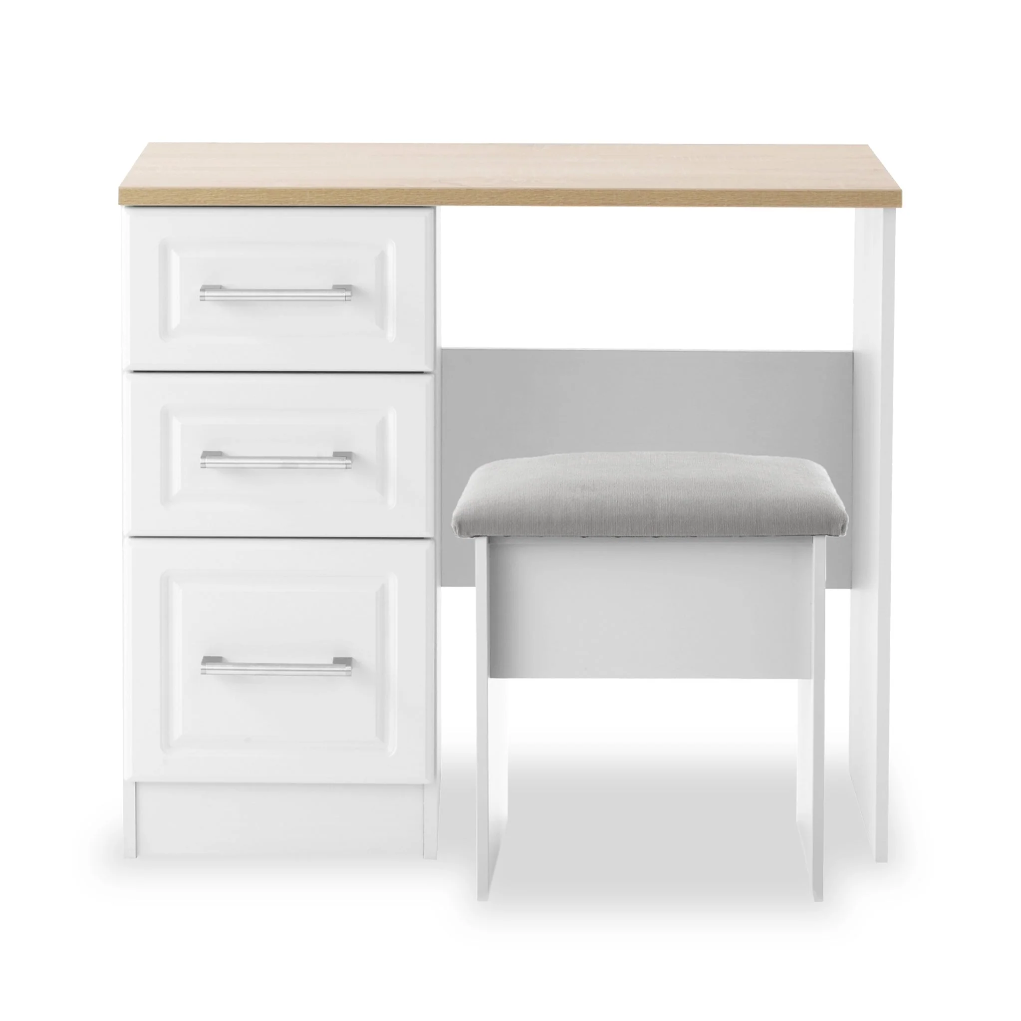 Talland White Dressing Table with Stool - Image 2
