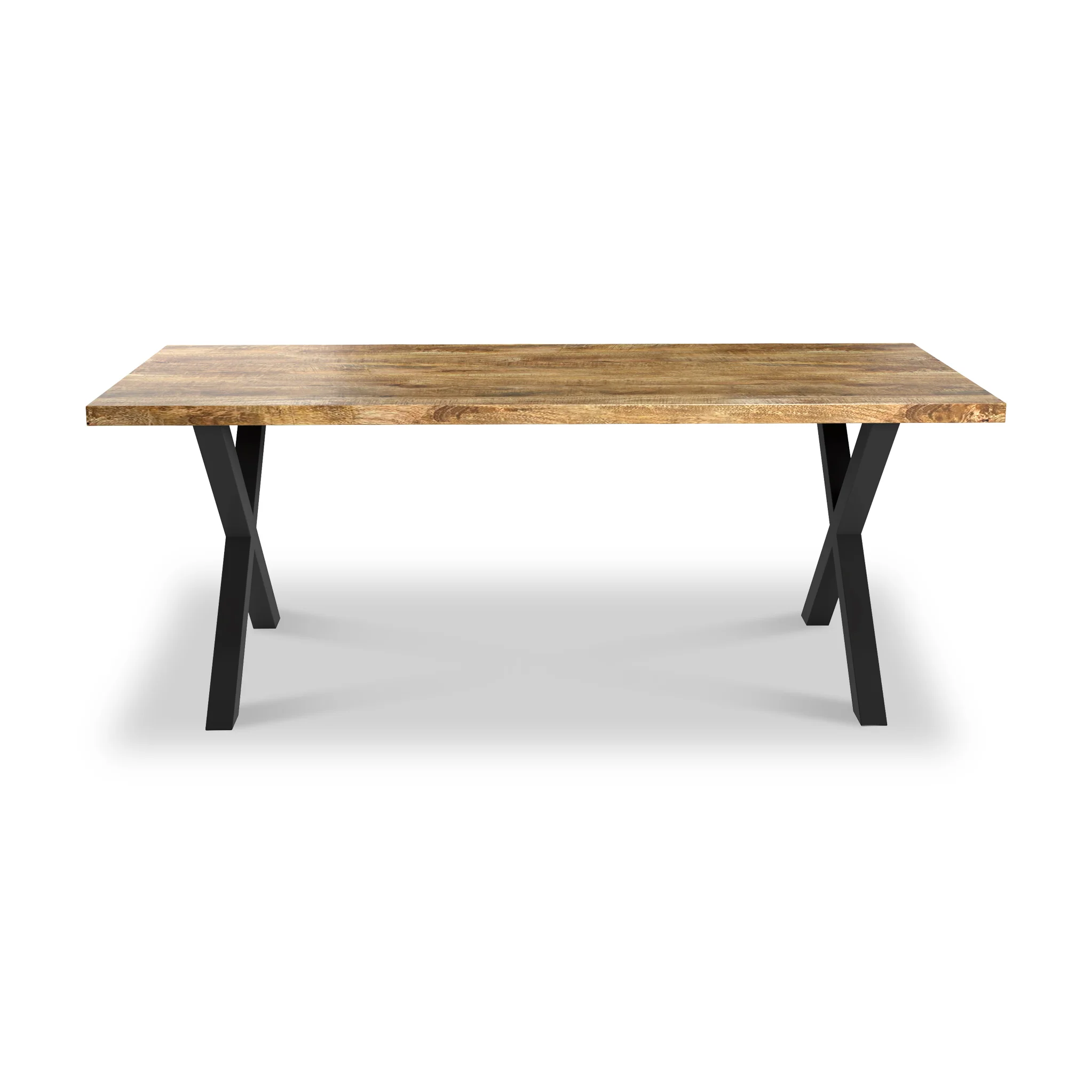 Tobiah Mango Wood 180cm Dining Table with X Leg - Image 3