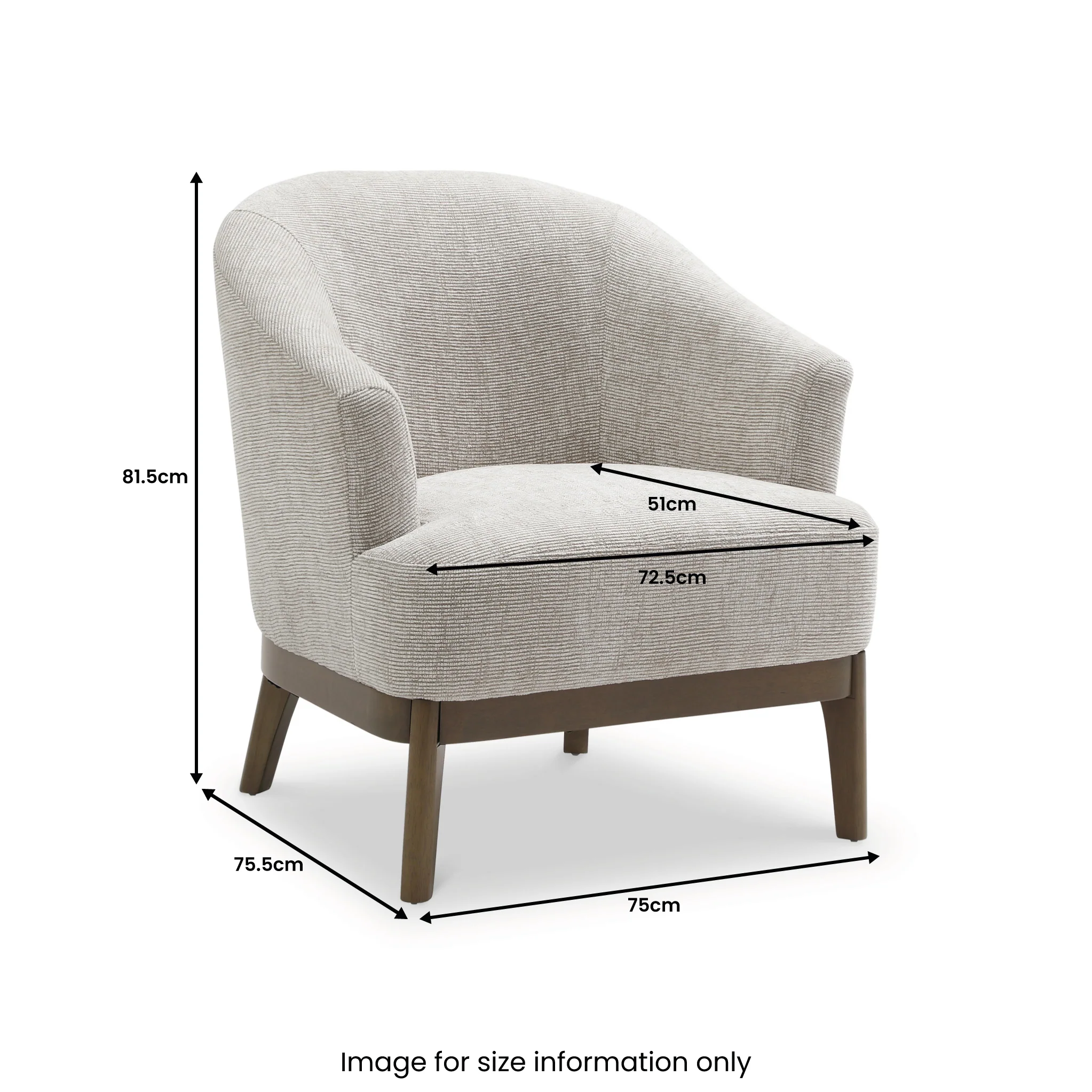 Toira Natural Woven Chenille Chair - Image 9