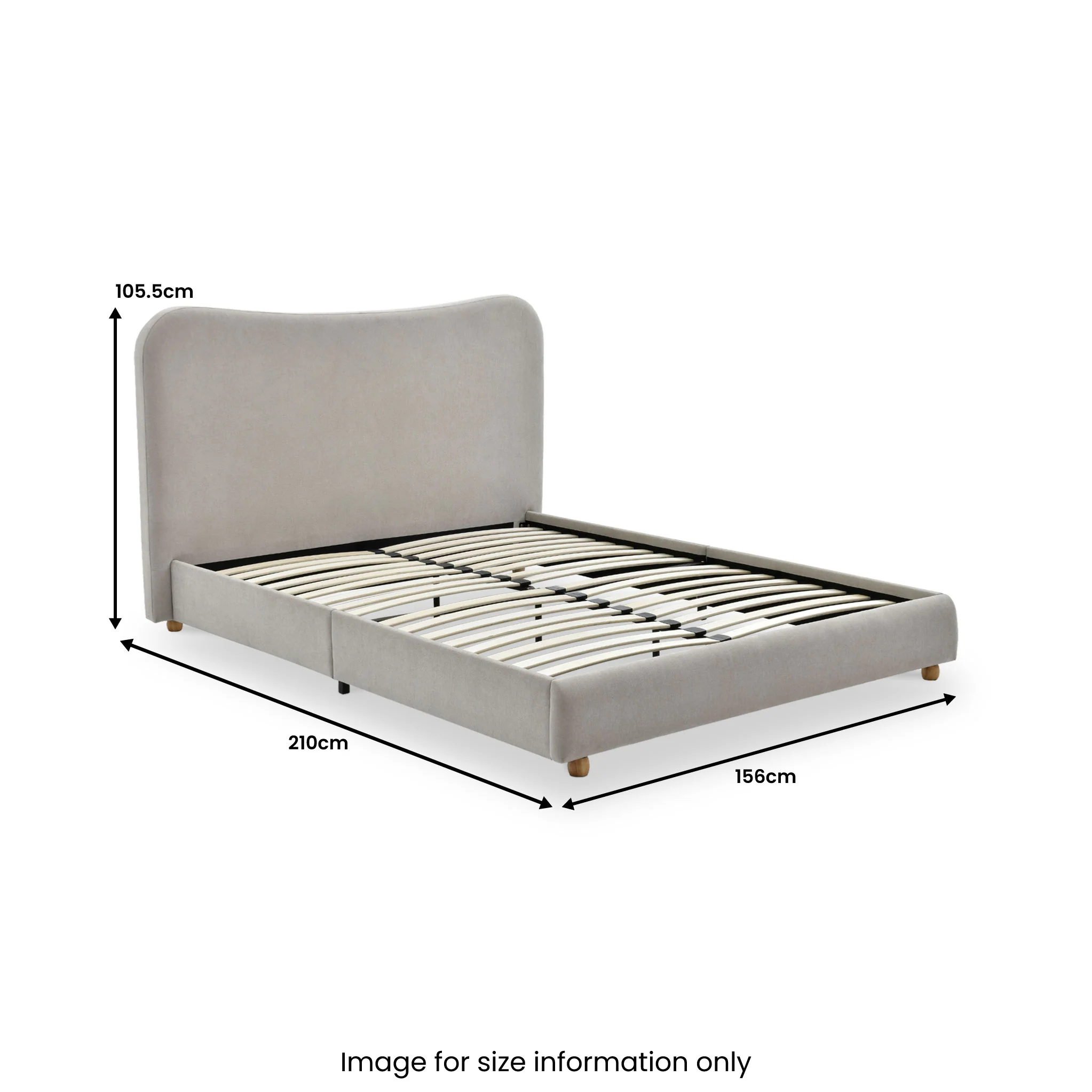 Tolliver Curved Headboard Bed Frame - Image 7