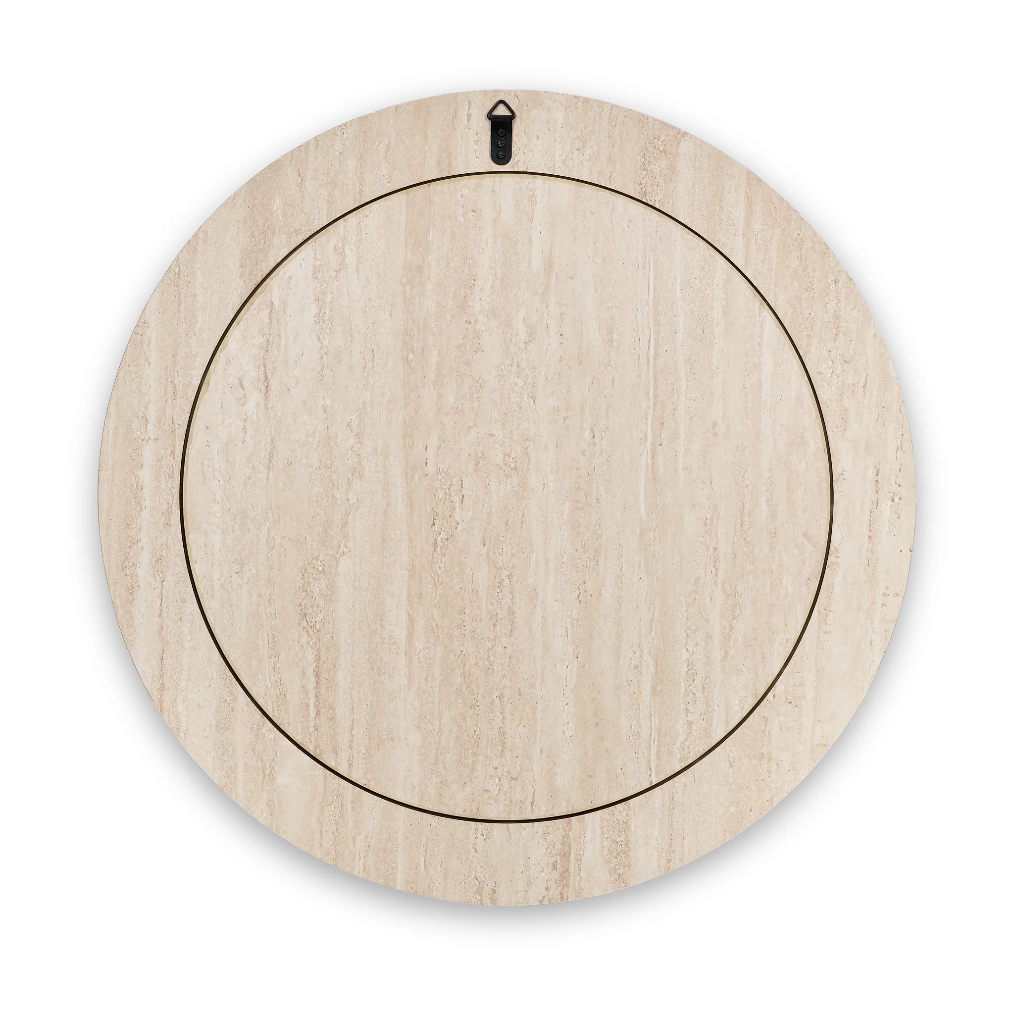 Travertine Effect Round Wall Mirror - Image 6