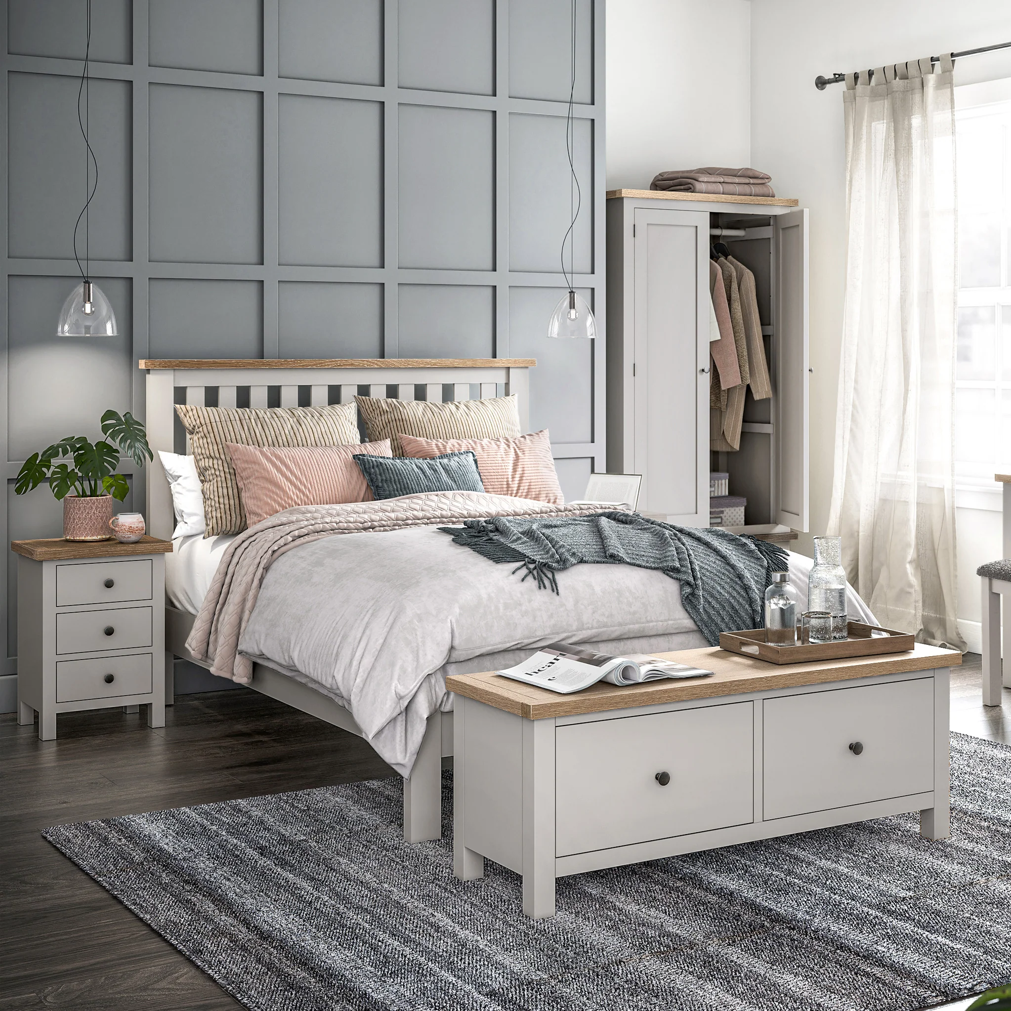 Trelan 3 Drawer Bedside Table - Image 5