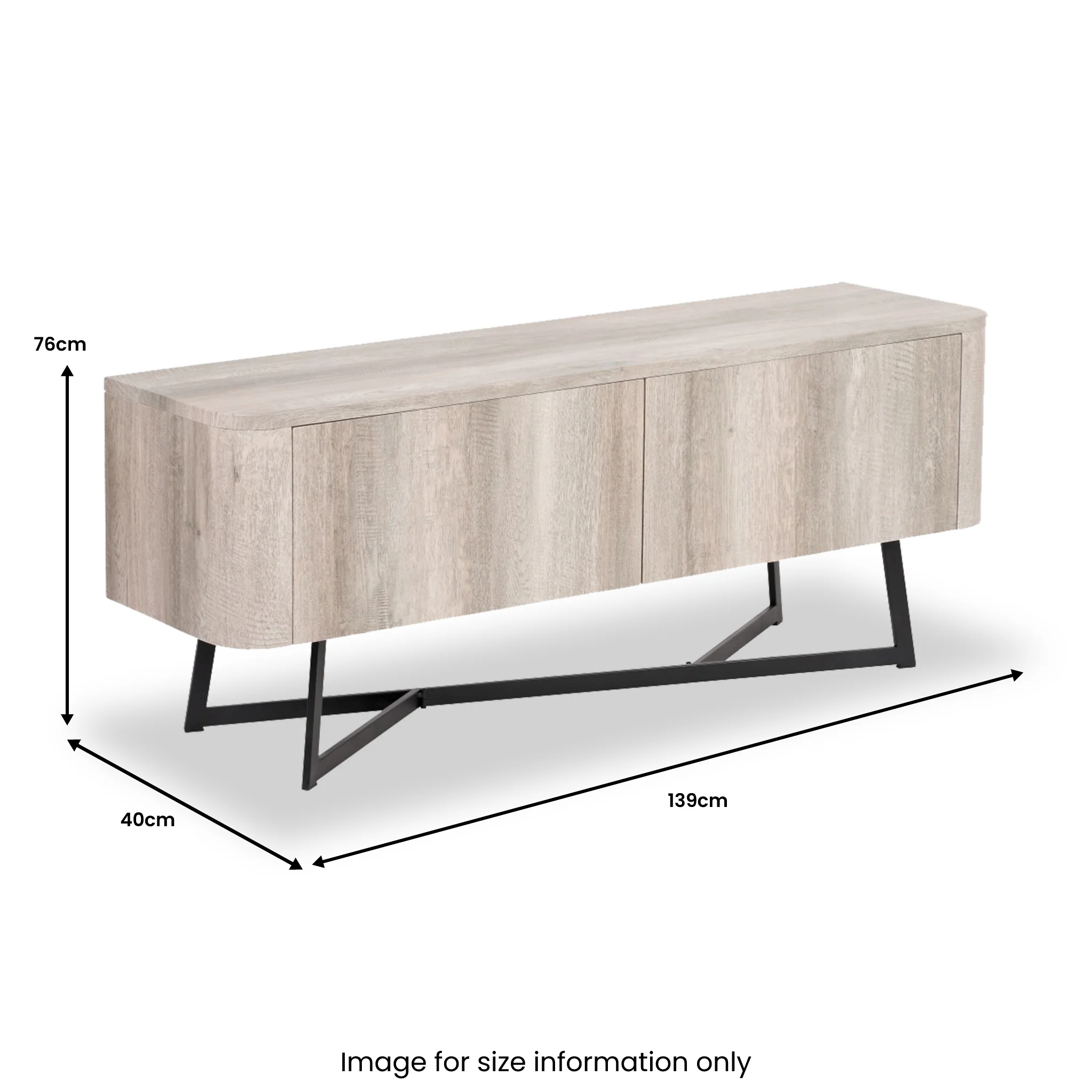 Ukiah Oak Effect Large Sideboard - Image 6