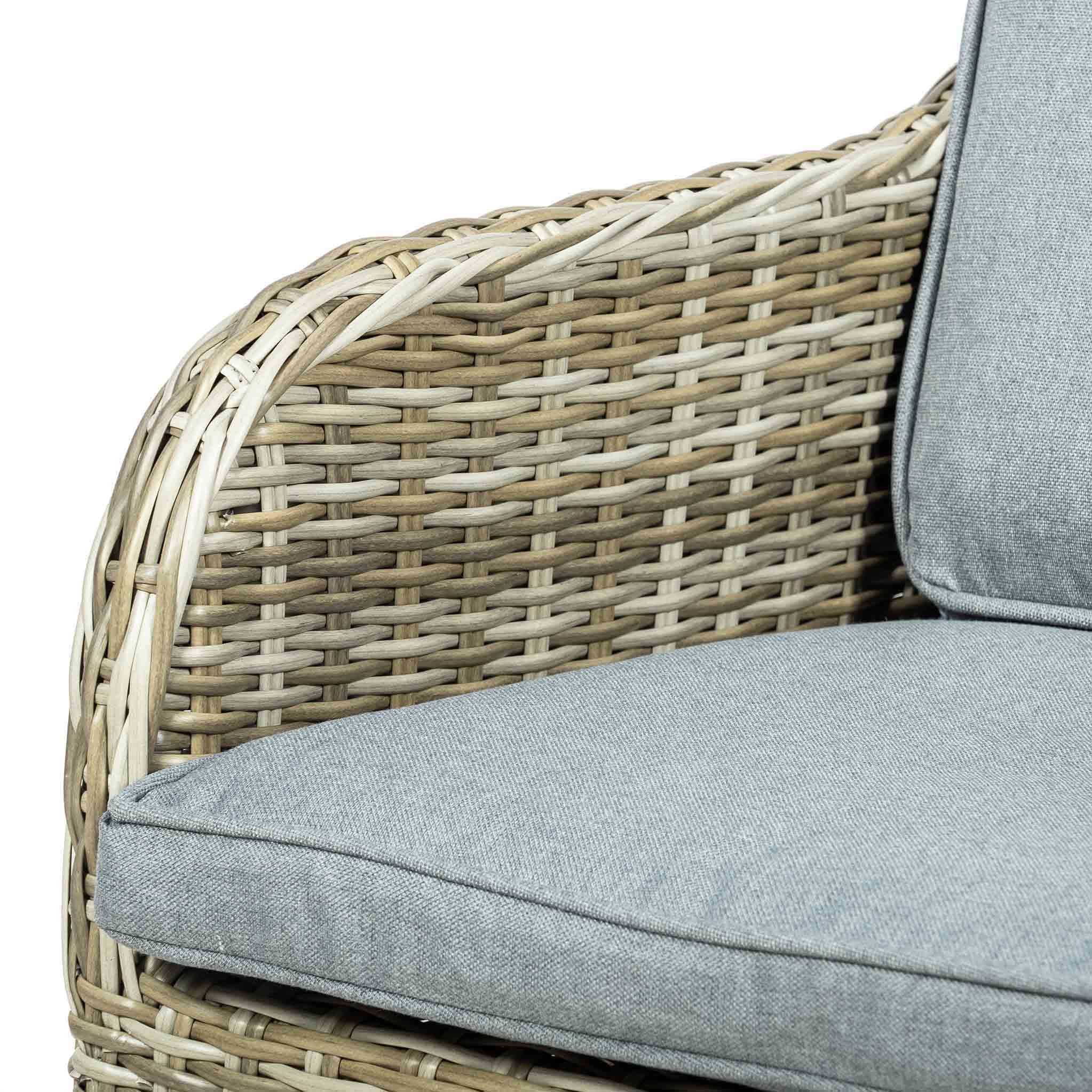 Wentworth 6 Seat 200cm Ellipse Deluxe Rattan Dining Set - Image 11