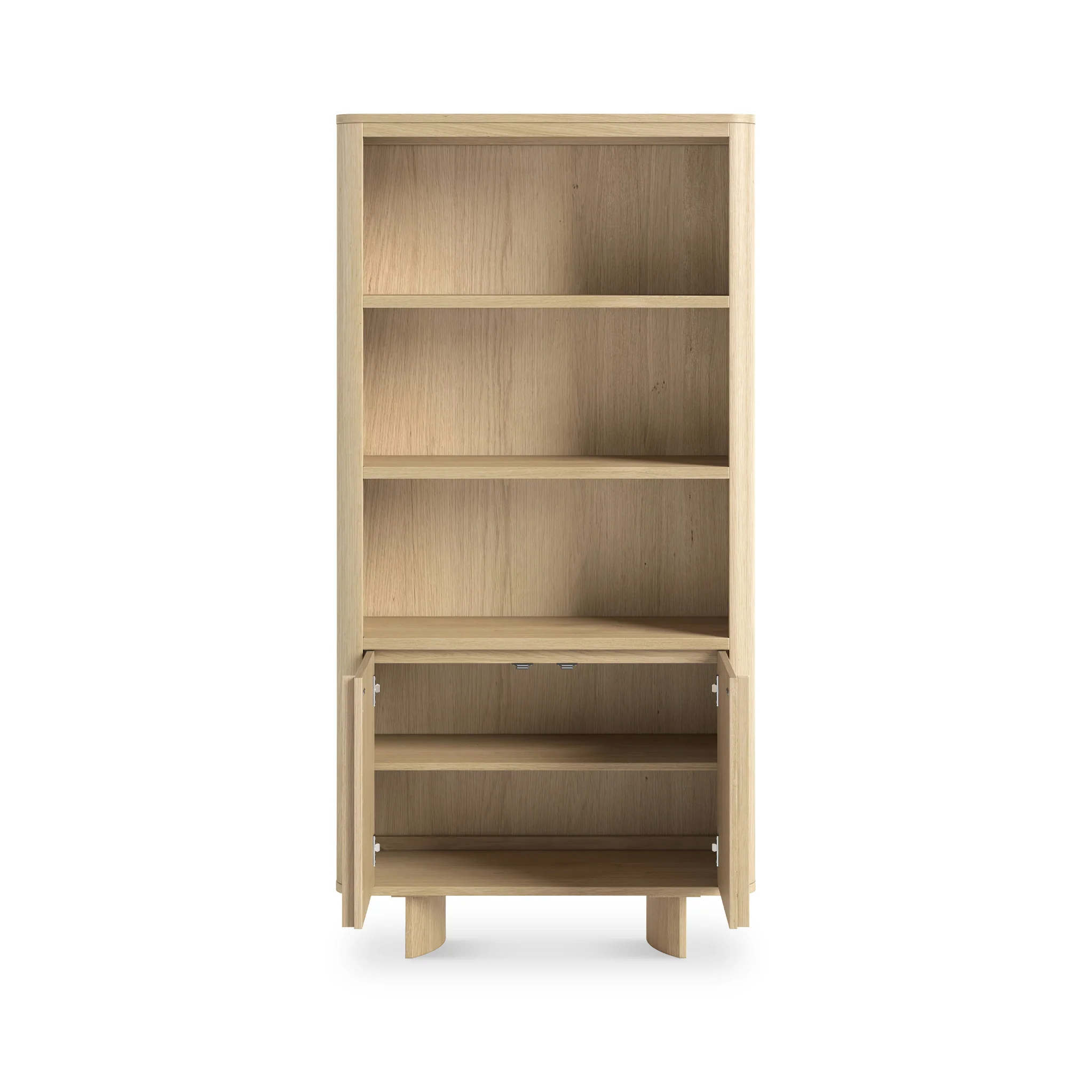 Whitstone Oak Large Storage Bookcase - Image 4