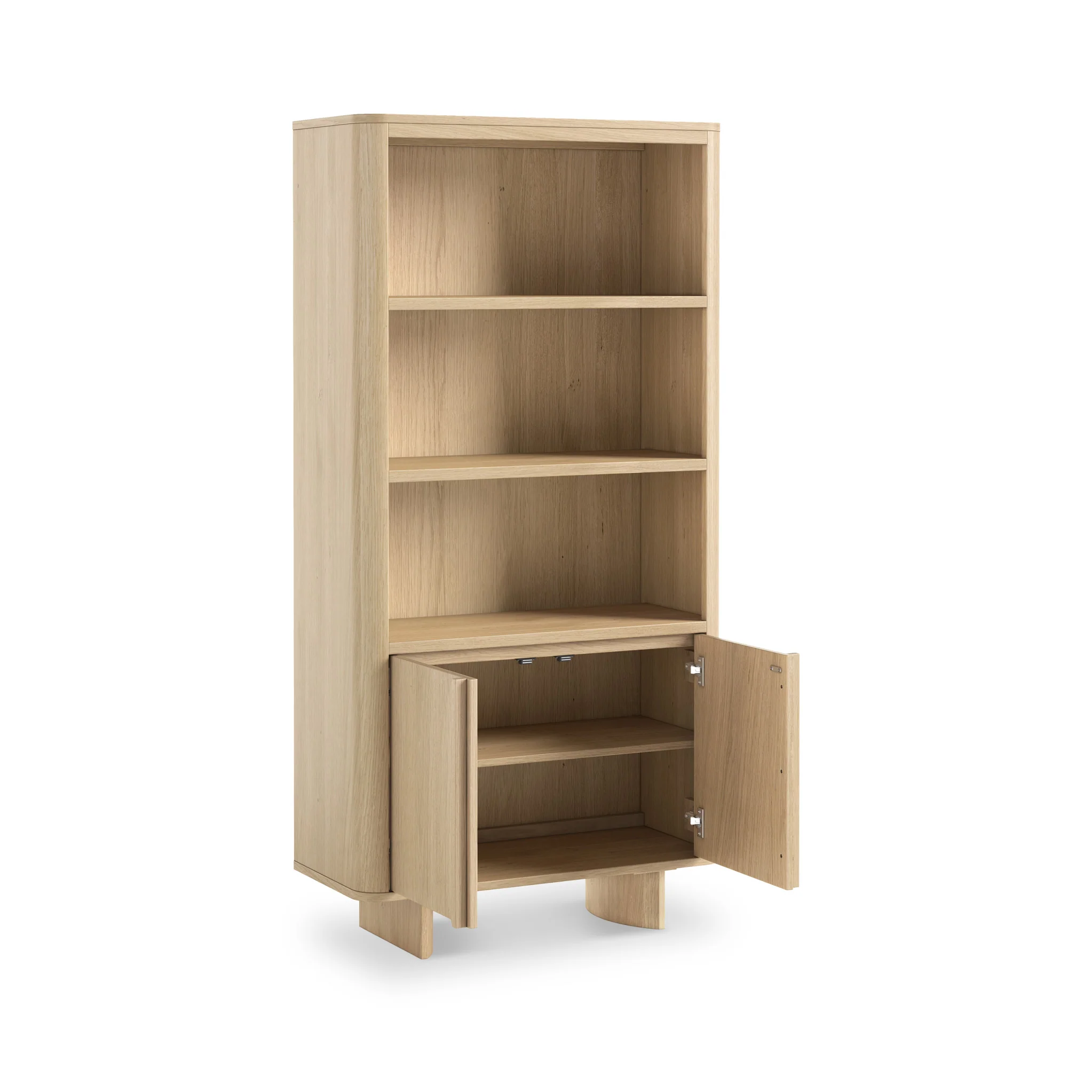 Whitstone Oak Large Storage Bookcase - Image 5