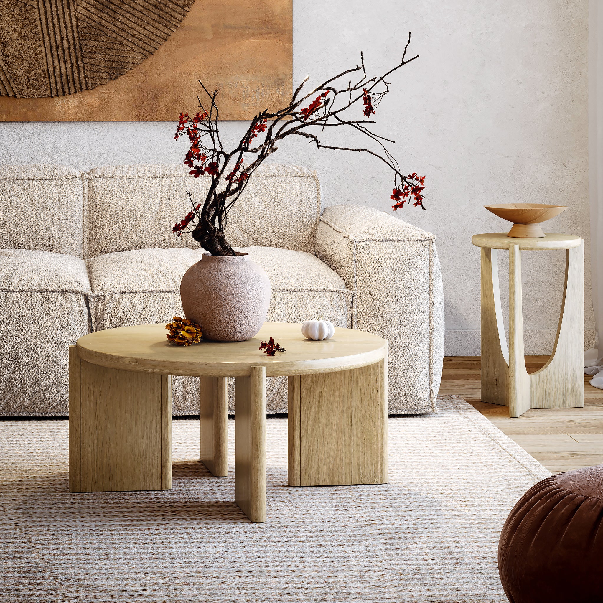 Whitstone Oak Round Coffee Table - Image 2