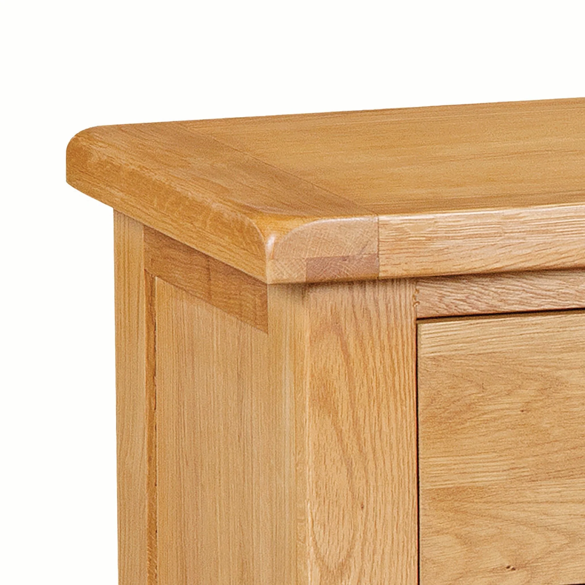 Zelah Oak 5 Drawer Tallboy Chest - Image 3