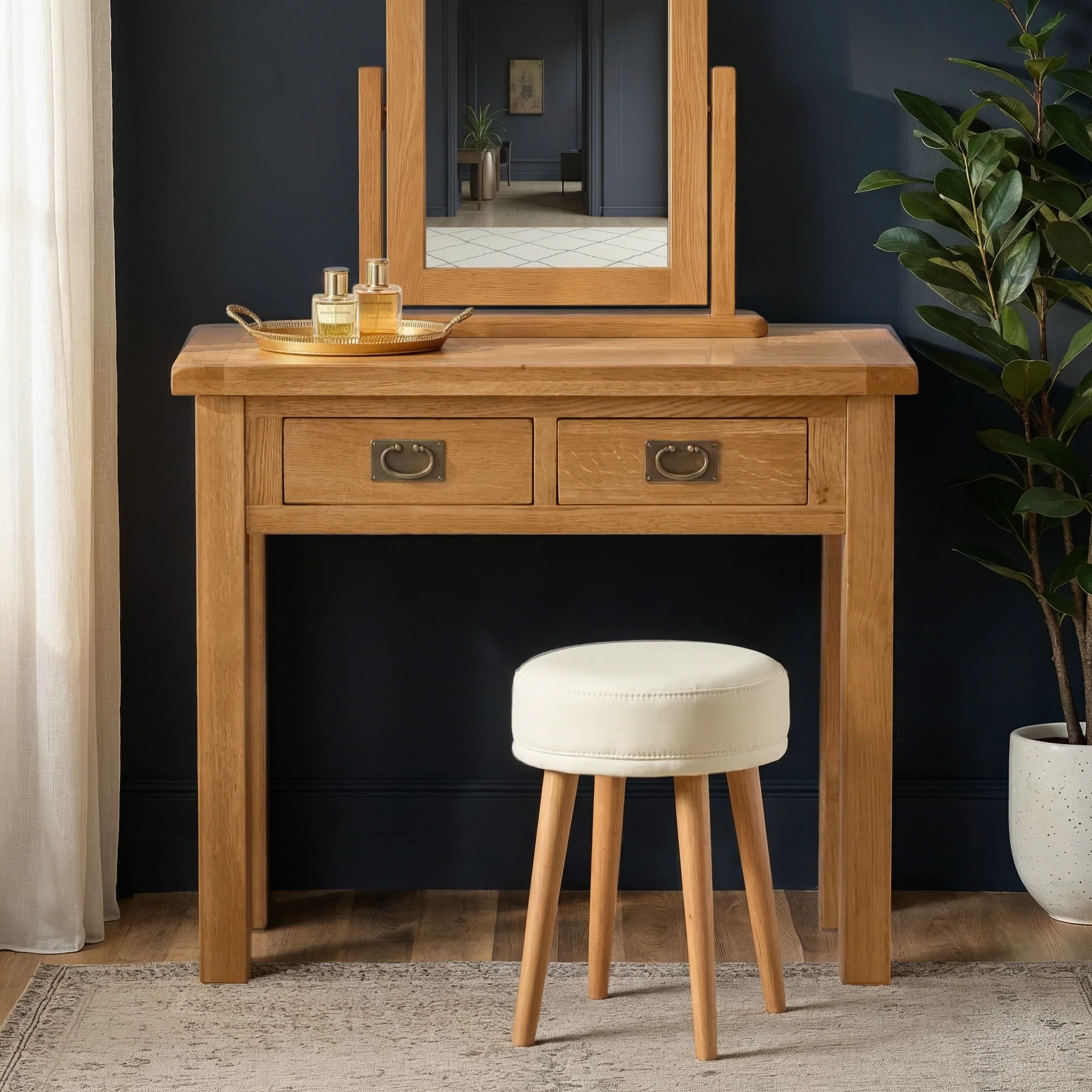 Zelah Oak Dressing Table - Image 2